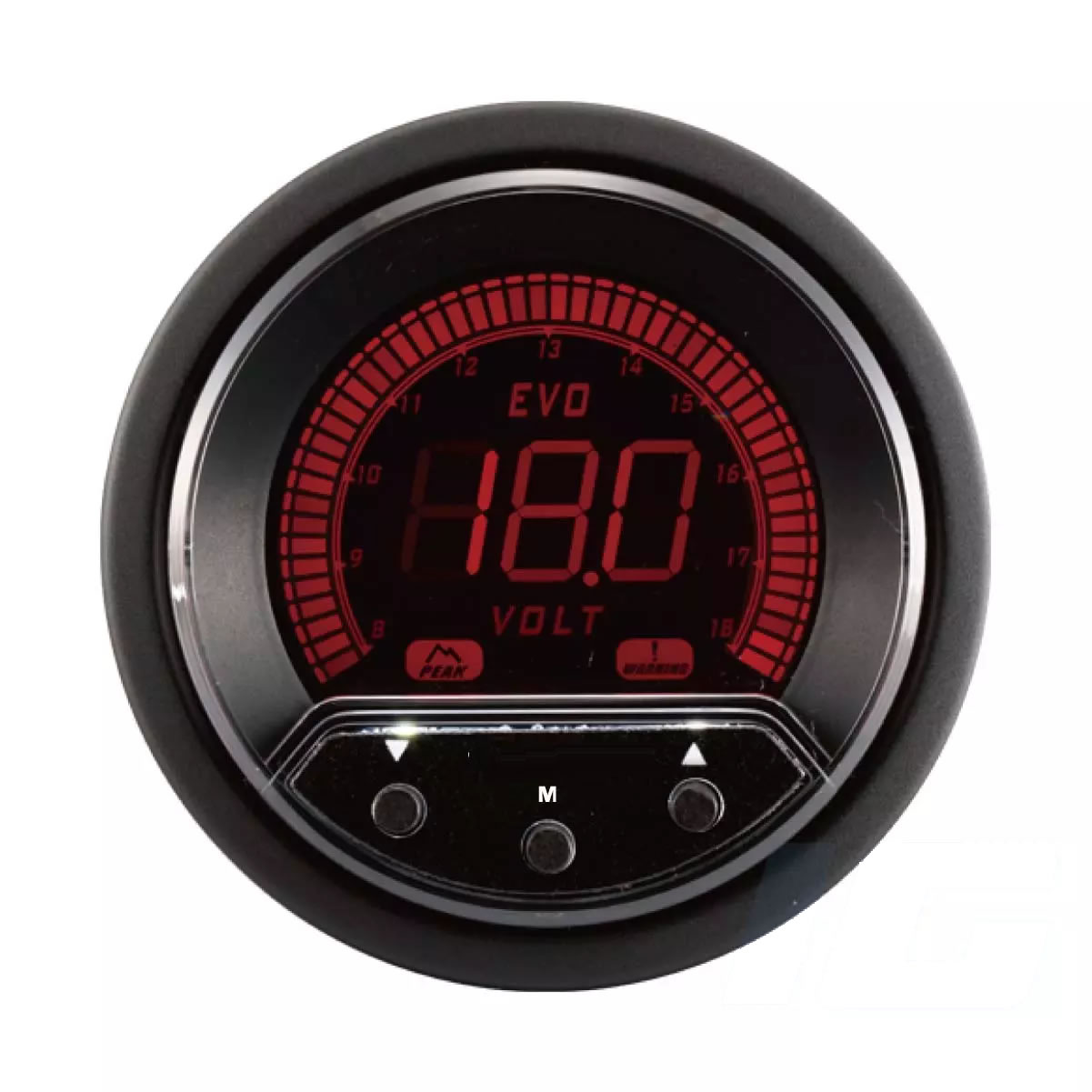 52mm LCD Performance Car Gauges - Volt Gauge With Warning and Peak For Your Sport Racing Car